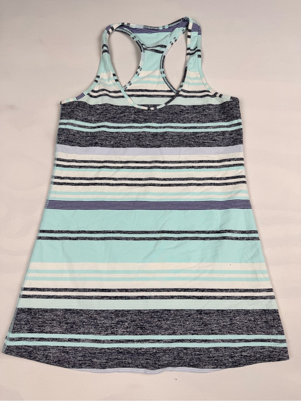 Lululemon Cool Racerback Tank Women’s 4 Blue White Stripe